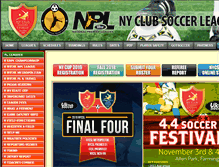 Tablet Screenshot of nyclubsoccerleague.com